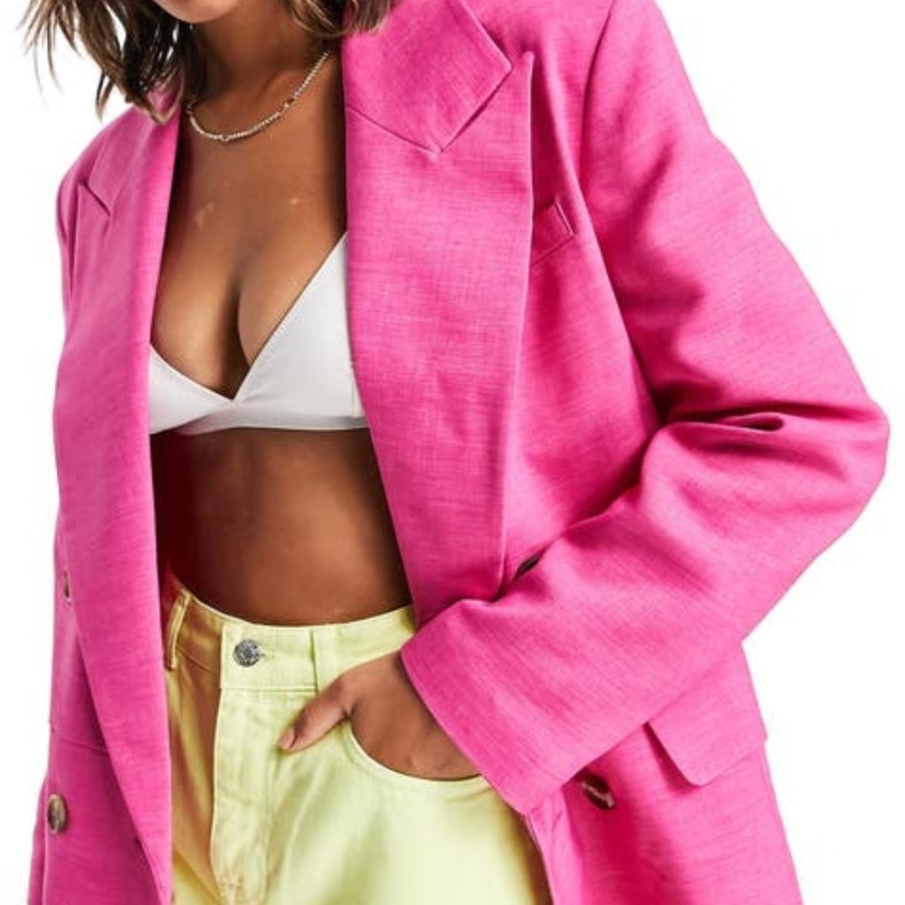 SPORTS GALORE PINK BLAZER SIZE: 14